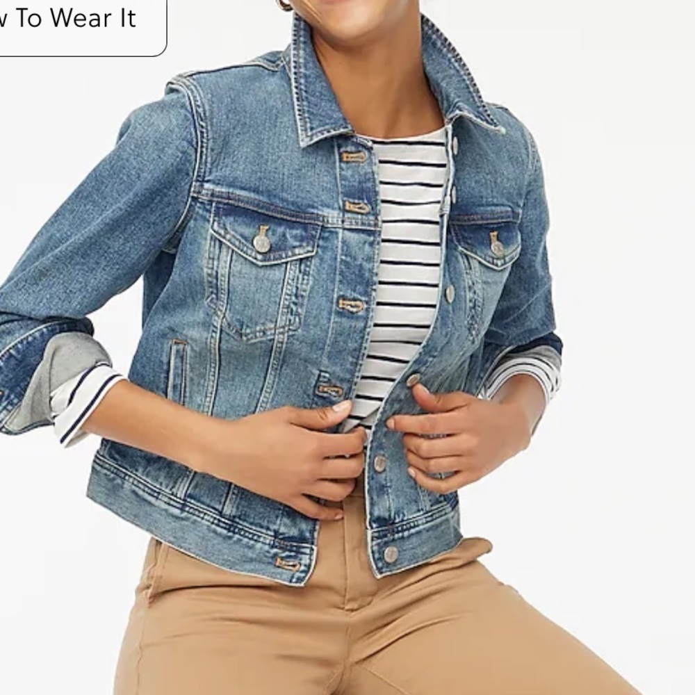 J. Crew factory denim jacket size XXS